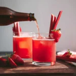 Strawberry Rhubarb Fermented Soda