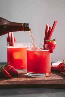 Strawberry Rhubarb Fermented Soda