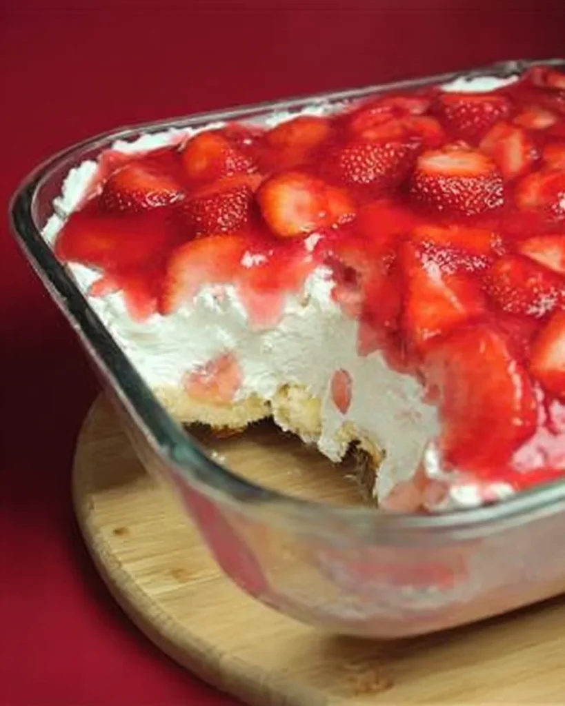 Strawberry angel food cake lush