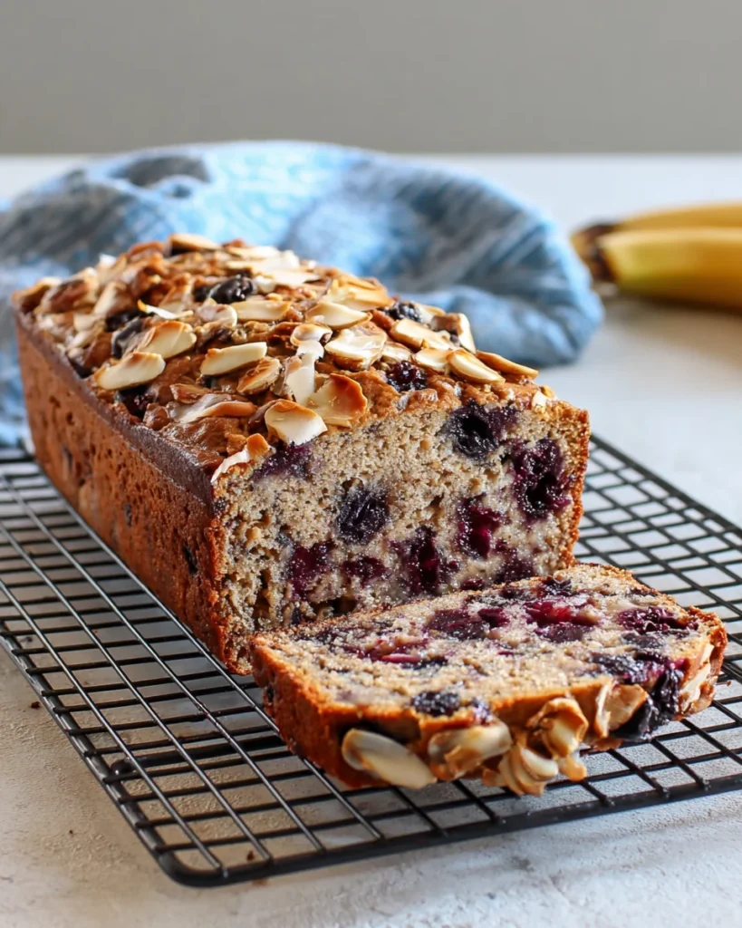 Toasted Coconut Blueberry Banana Bread