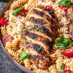 Tomato Basil Pasta with Balsamic Grilled Chicken
